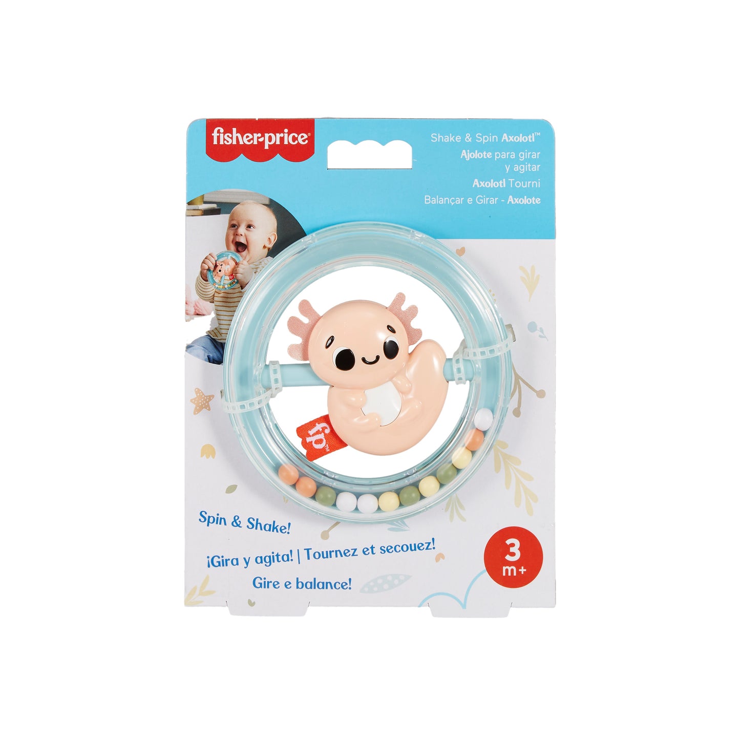 Fisher-Price Animal Themed Baby Teether Rattle & Clacker for Newborns - Assorted*