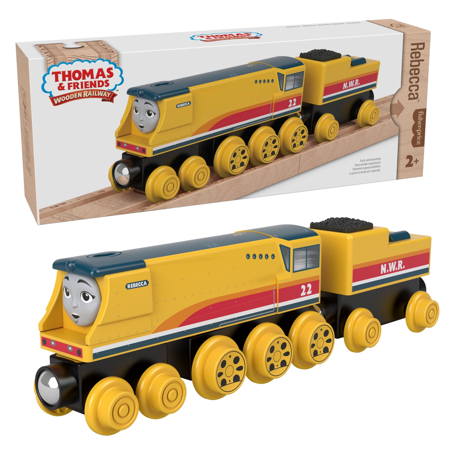 Thomas & Friends Wooden Railway Rebecca Engine and Coal-Car
