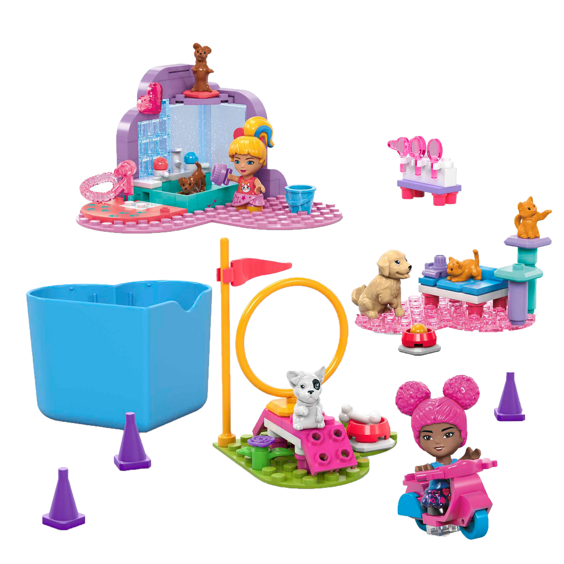 Mega Barbie Colour Reveal Train 'N Wash Pets