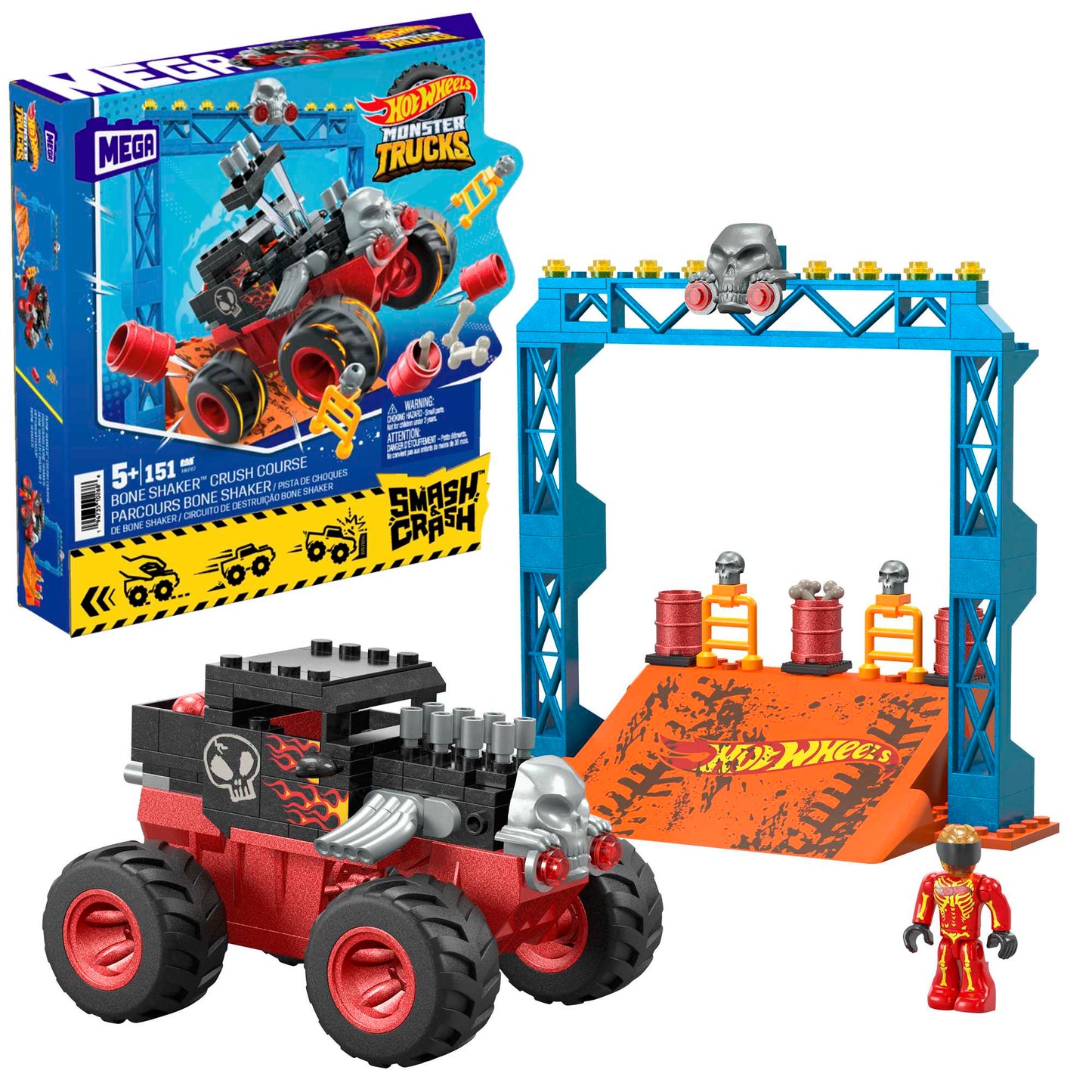 Mega Hot Wheels Smash N Crash Bone Shaker Crush Course - Assorted*