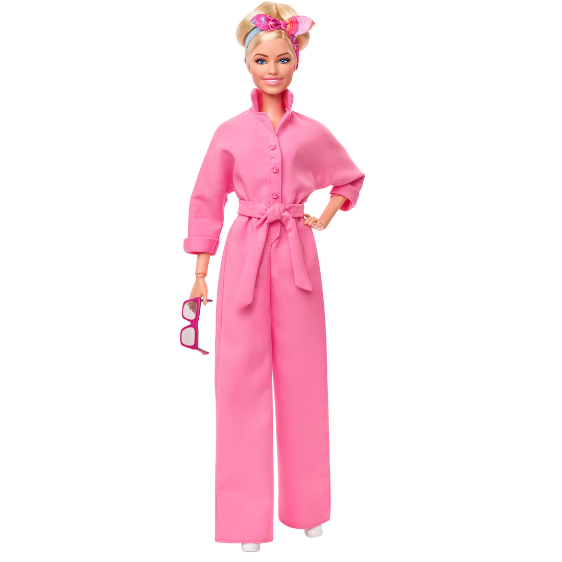 Barbie Movie Margot Robbie Doll In Pink Power Jumpsuit