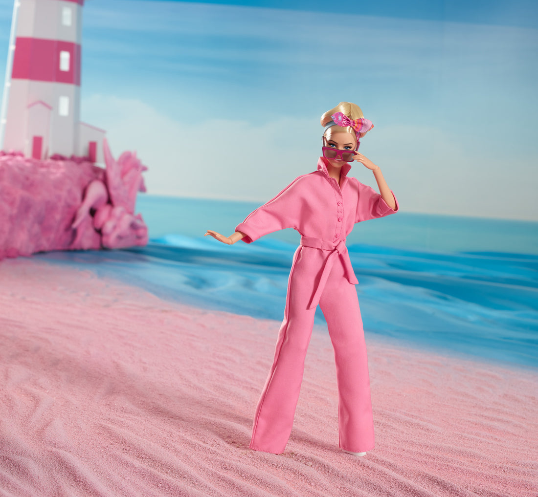 Barbie Movie Margot Robbie Doll In Pink Power Jumpsuit