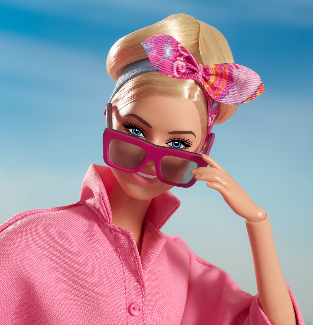 Barbie Movie Margot Robbie Doll In Pink Power Jumpsuit