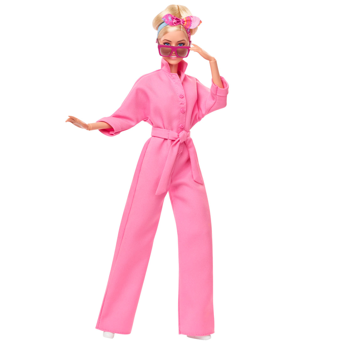 Barbie Movie Margot Robbie Doll In Pink Power Jumpsuit