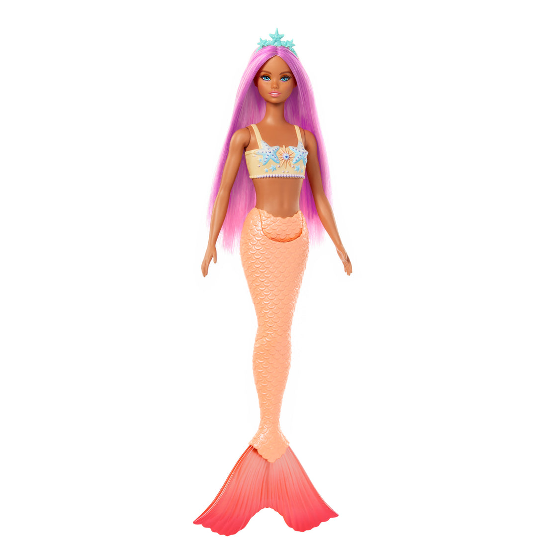 Barbie Mermaid Doll with Pink Hair, Soft Orange Tail and Headband Accessory