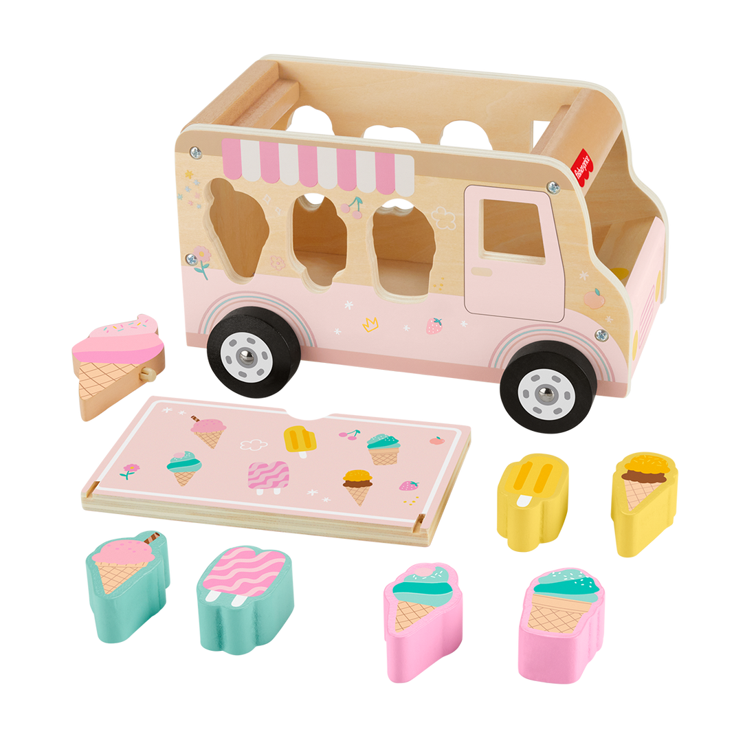 Fisher-Price Wooden Ice Cream Shape Sorter Set