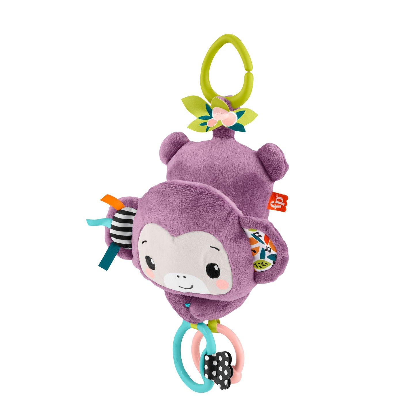 Bundle: Glow & Grow Piano Gym + Purple Monkey Stroller Toy