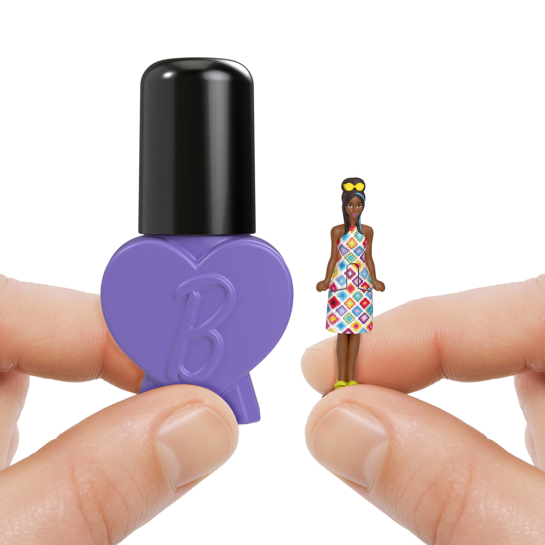 Barbie Mini BarbieLand Fashionistas Dolls, 1.5-inch Dolls in “Nail Polish” Container, Surprise Reveal (Styles May Vary)