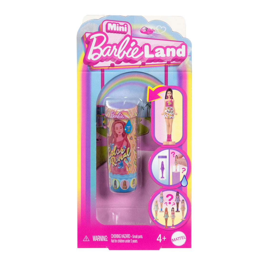 Barbie Mini BarbieLand Colour Reveal Dolls, 1.5-inch Doll with Surprise Water Reveal (Styles May Vary)