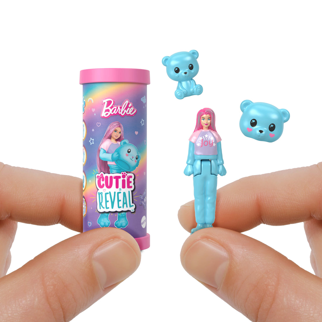 Barbie Mini BarbieLand Cutie Reveal Doll & Pet, 1.5-inch Cozy Cute Tees Series (Styles May Vary)