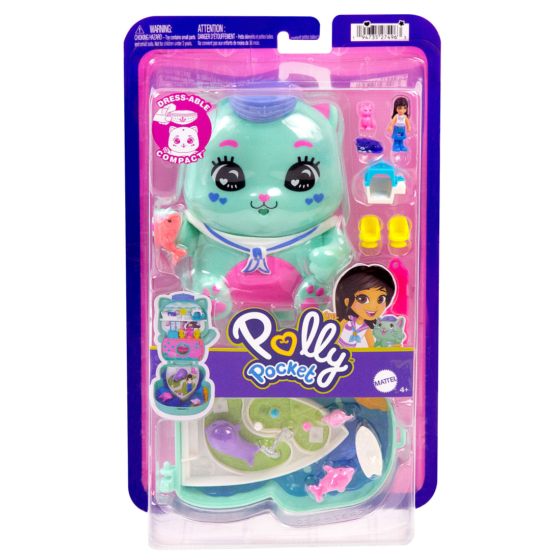 Polly Pocket Set Sail Kitty Compact Playset
