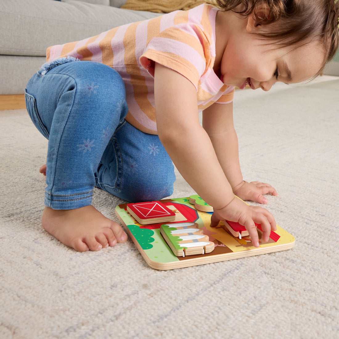 Fisher-Price Wooden Farm Animals Board
