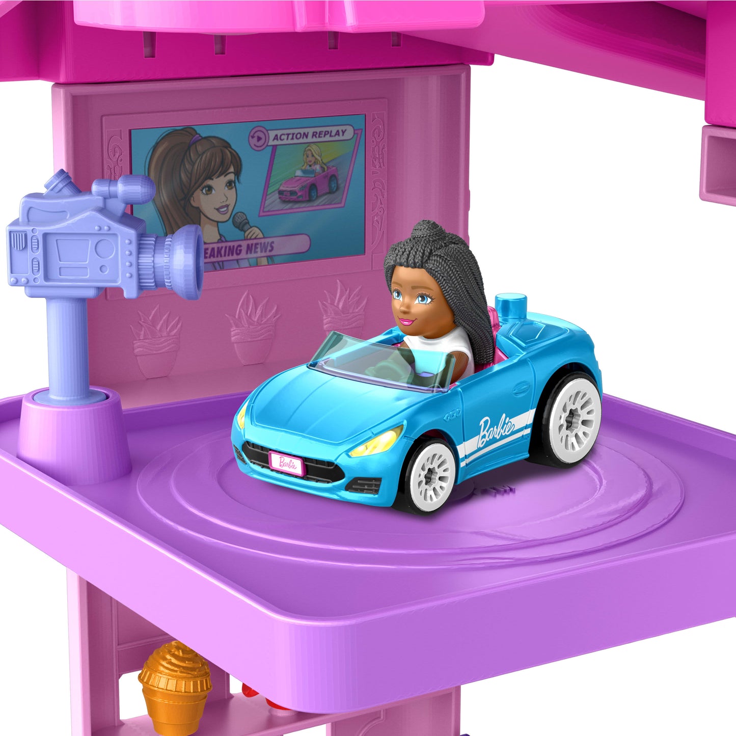 Hot Wheels RacerVerse Barbie Spiral Race Track Set