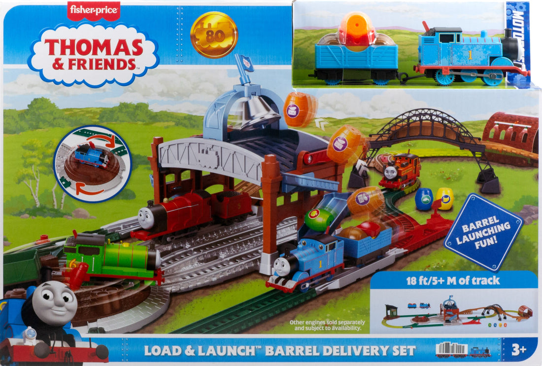 Bundle: Thomas & Friends Load & Launch Playset + Engine