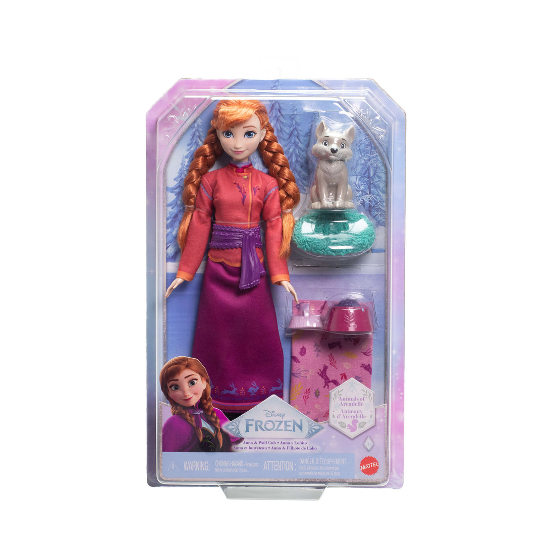 Disney Frozen Anna Doll & Wolf Cub