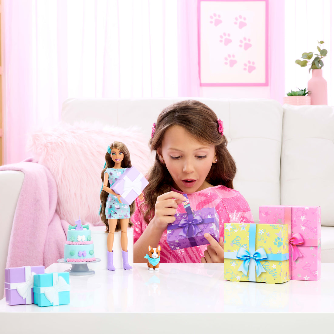Barbie Party Unboxed Pet Birthday Series Doll & Accessories