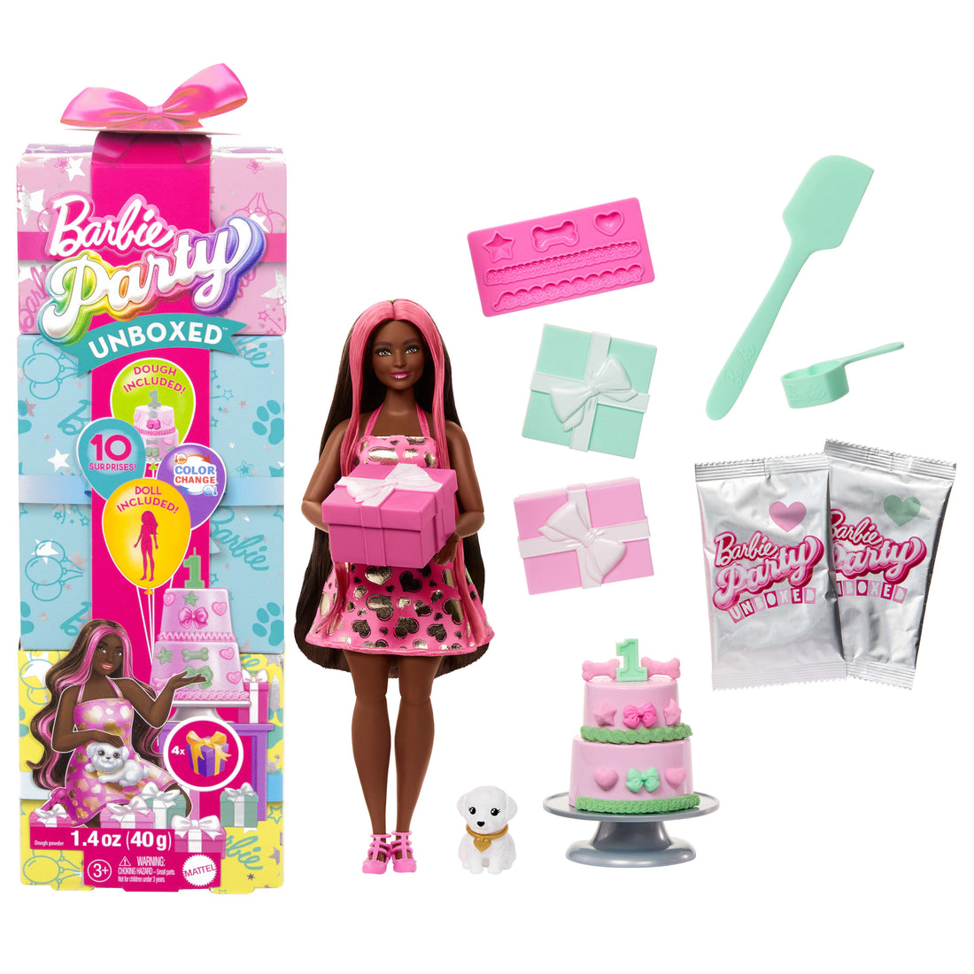 Barbie Party Unboxed Pet Birthday Series Doll & Accessories