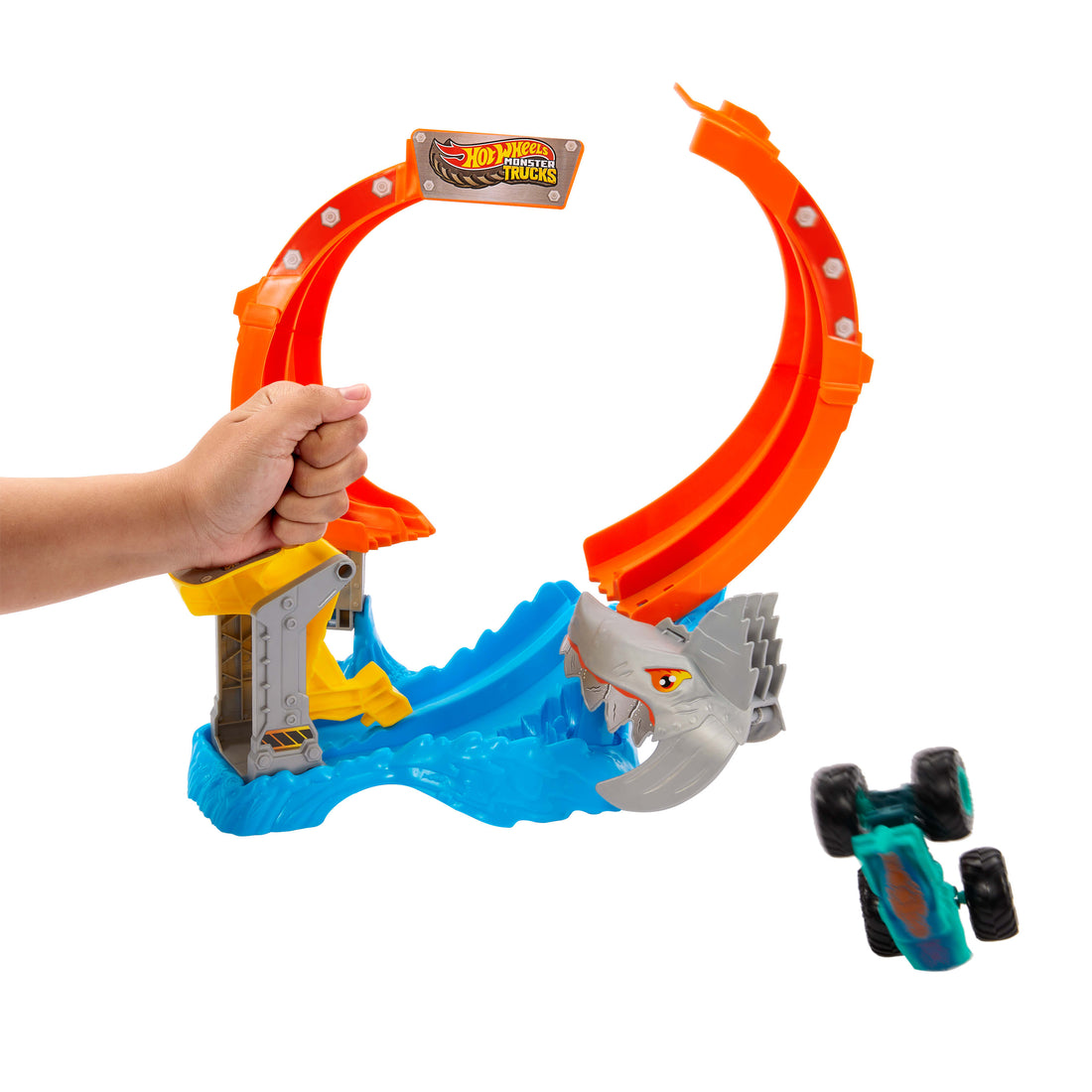 Hot Wheels Monster Trucks Spiral Shark Smash