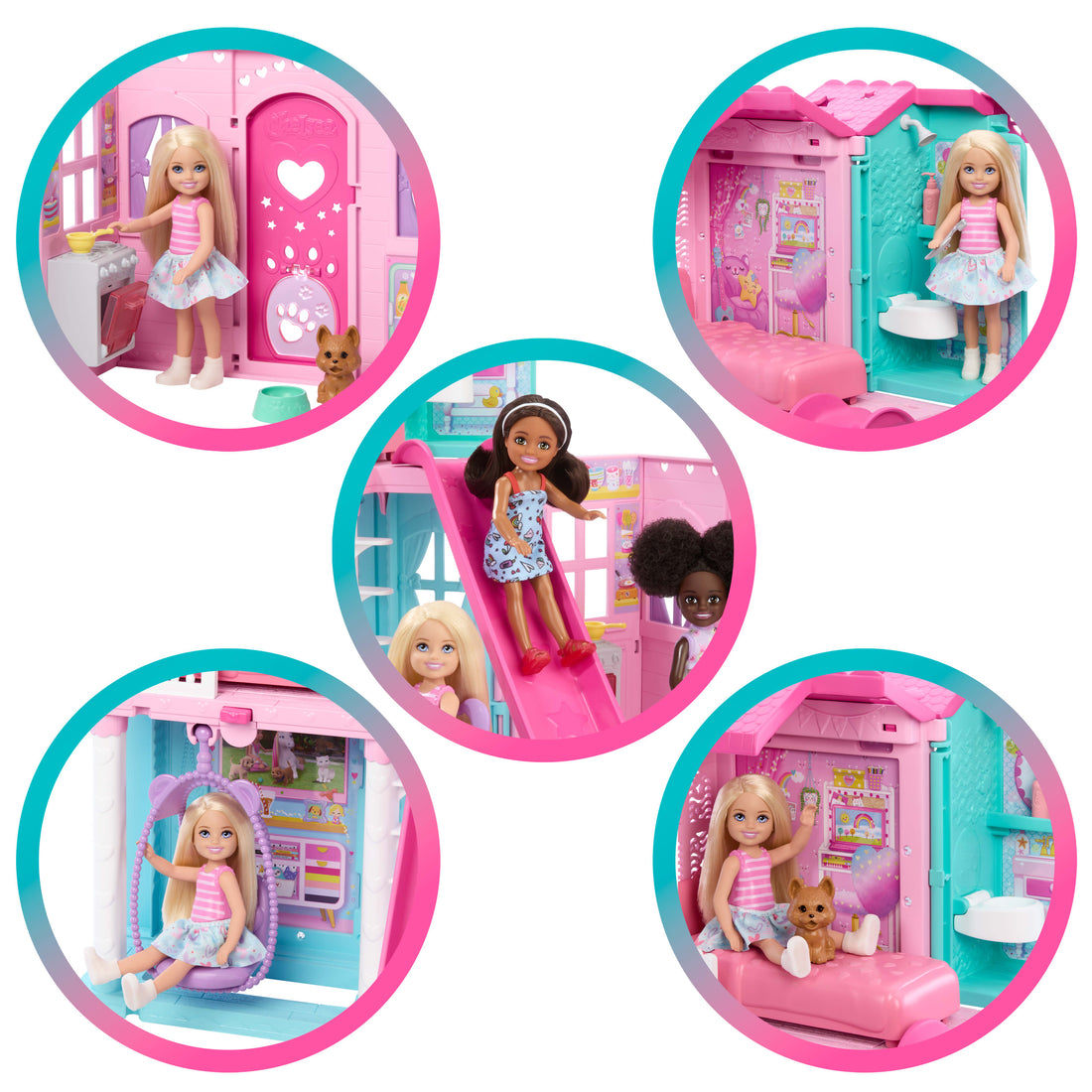 Barbie Chelsea Pop-Up Doll House with Doll & Accessories
