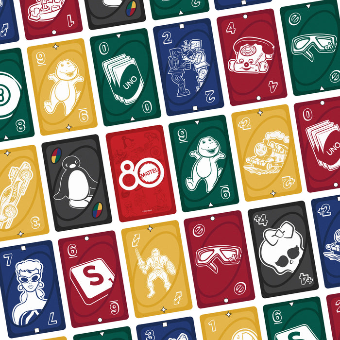 UNO Mattel 80th Anniversary Ruby Red Card Game