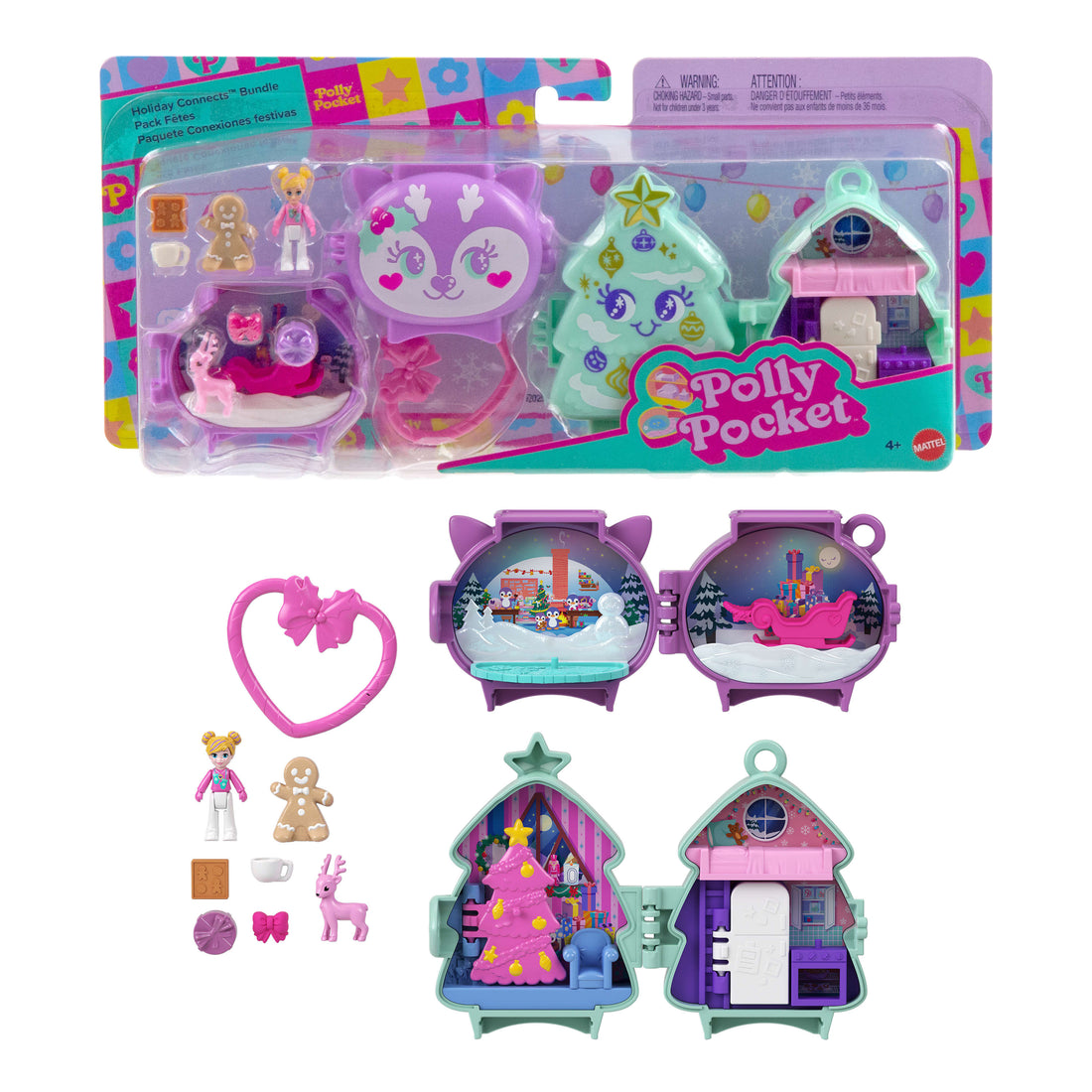 Polly Pocket Holiday Connects Bundle