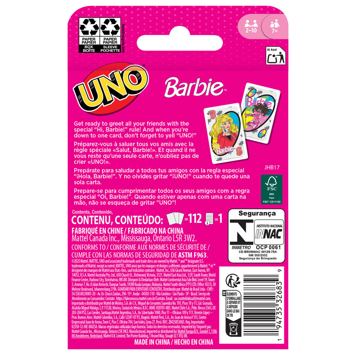 UNO Barbie