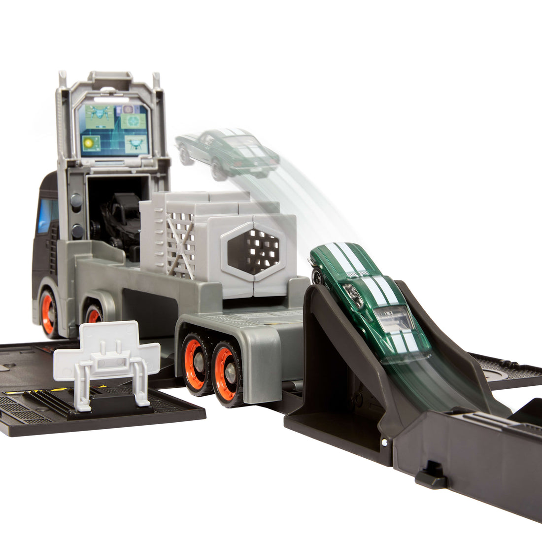 Matchbox Transforming Mobile Command, Large-Scale Vehicle with Helicopter & 2 Toy Cars from the Movie