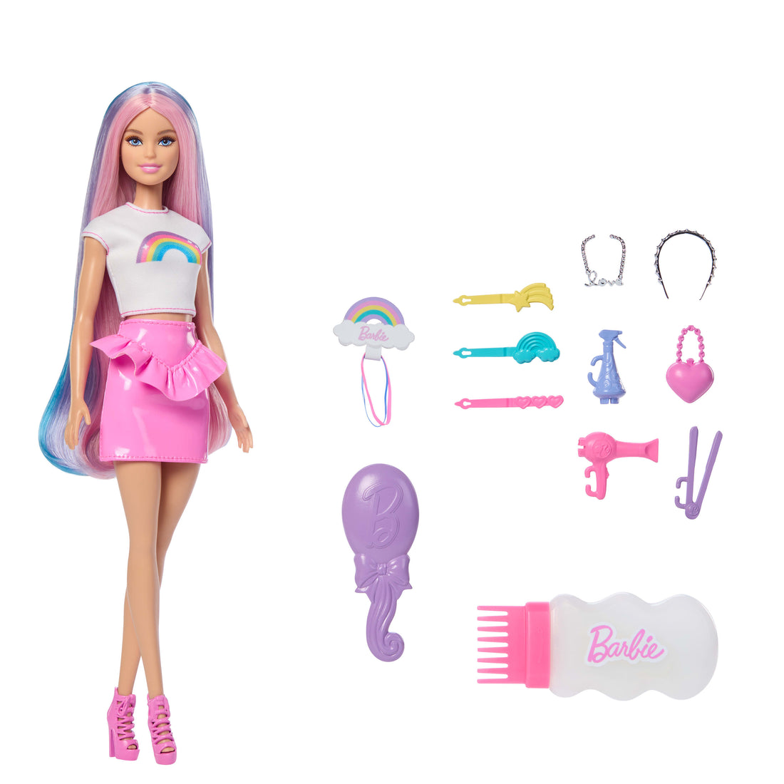 Barbie Rainbow Sparkle Hair Doll