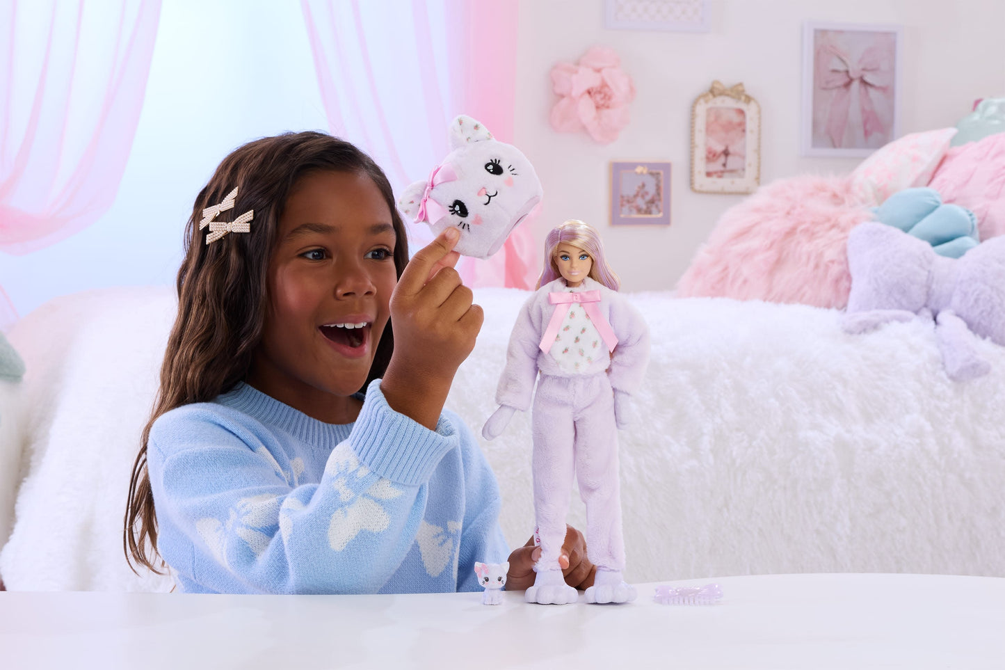 Care Bears Barbie Cutie Reveal Doll - Purple Kitten