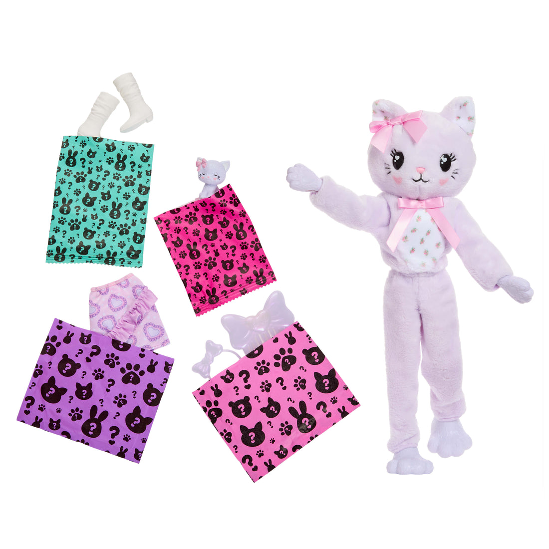 Care Bears Barbie Cutie Reveal Doll - Purple Kitten