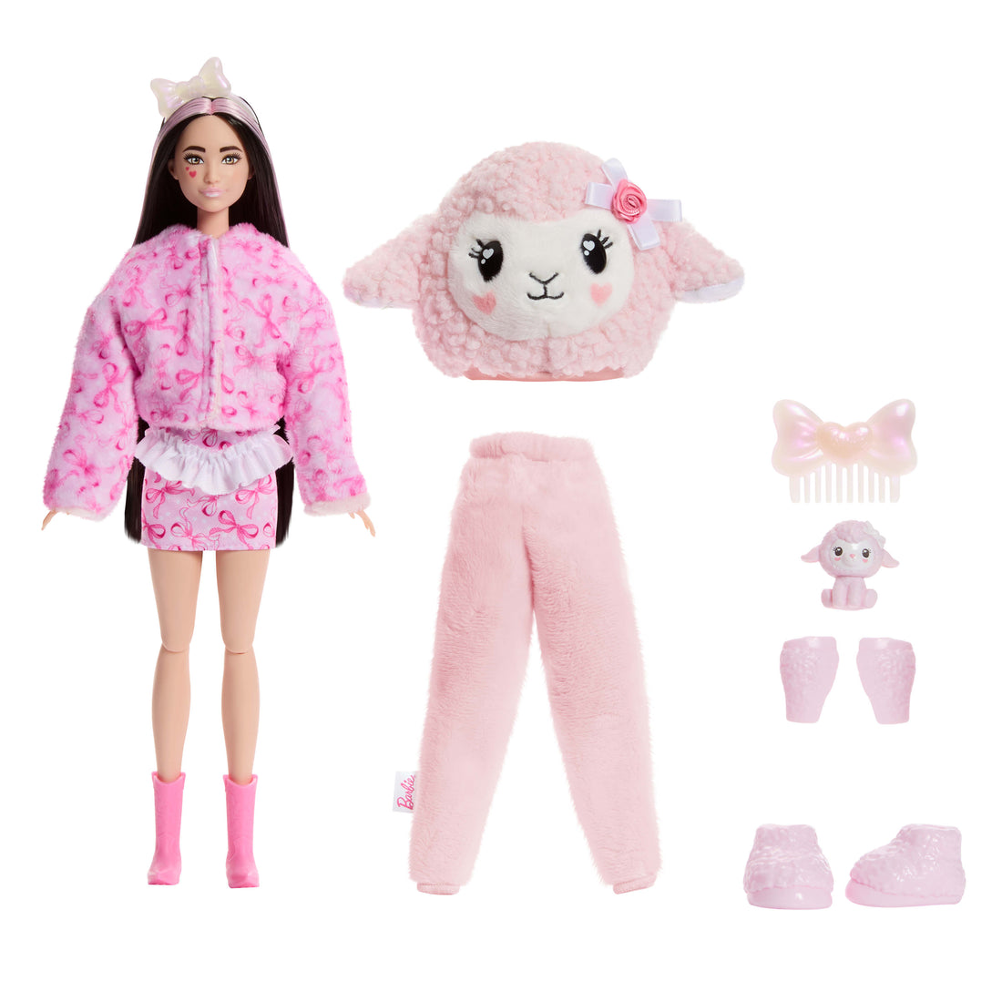 Bundle: Care Bears Barbie Cutie Reveal 3 Dolls - Lamb, Bunny and Kitten