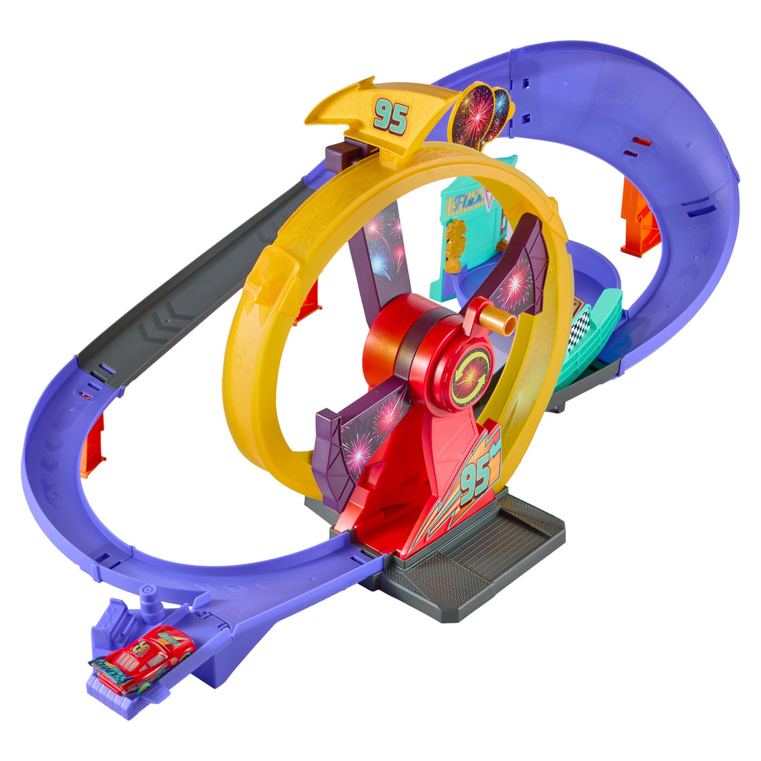 Disney And Pixar Cars Race To Celebrate Lightning Mcqueen Celebration Raceway Playset