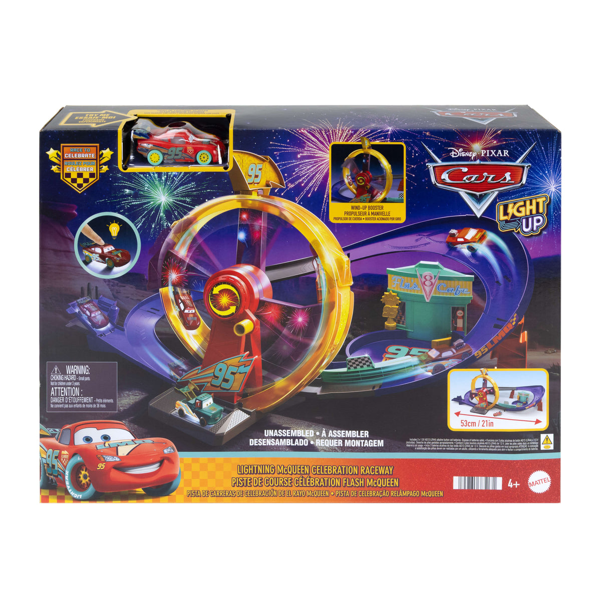 Disney And Pixar Cars Race To Celebrate Lightning Mcqueen Celebration Raceway Playset