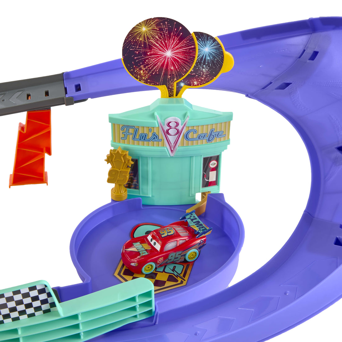 Disney And Pixar Cars Race To Celebrate Lightning Mcqueen Celebration Raceway Playset