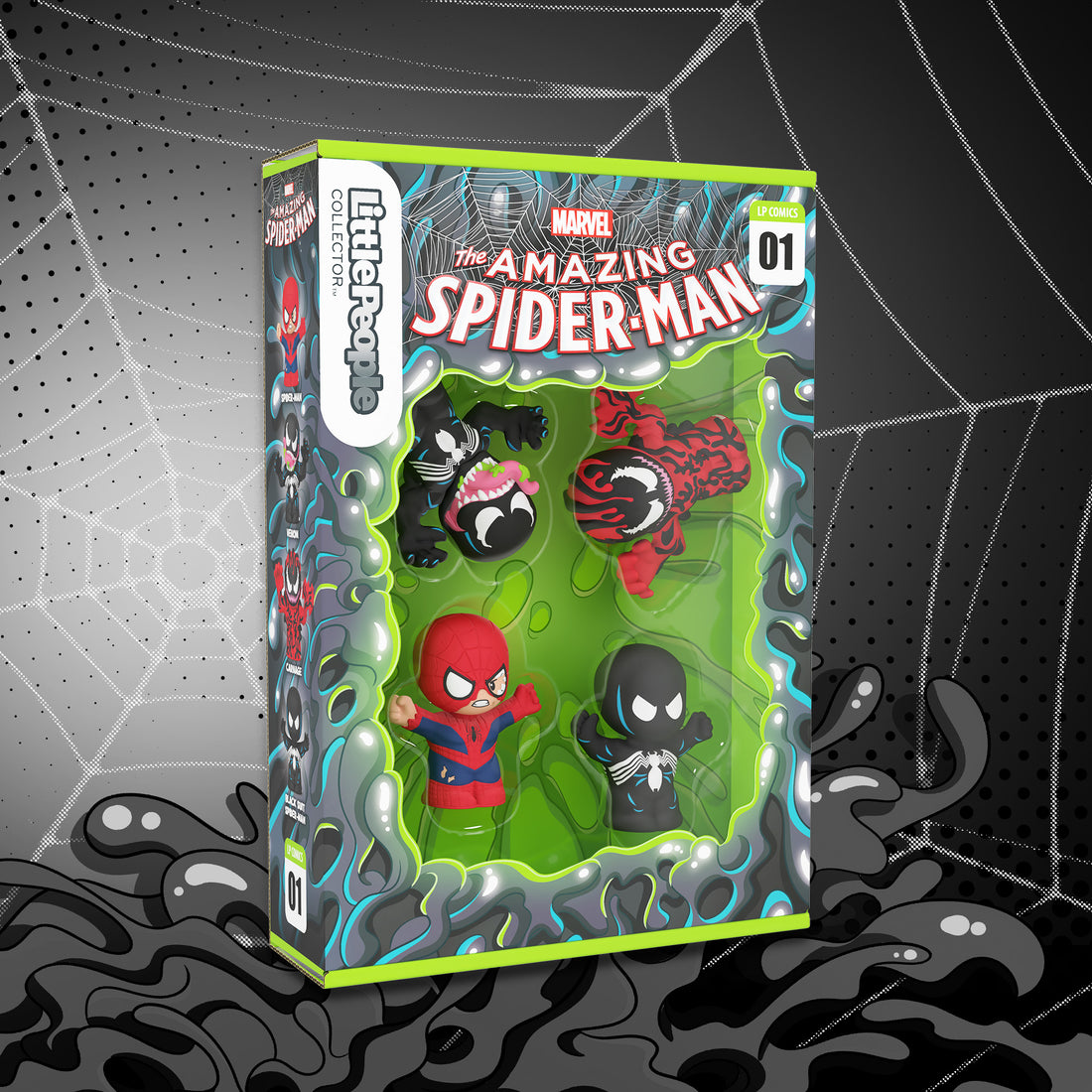 Bundle: Little People Collector Marvel Spider-Man Figure Set: Issue 1 & 2