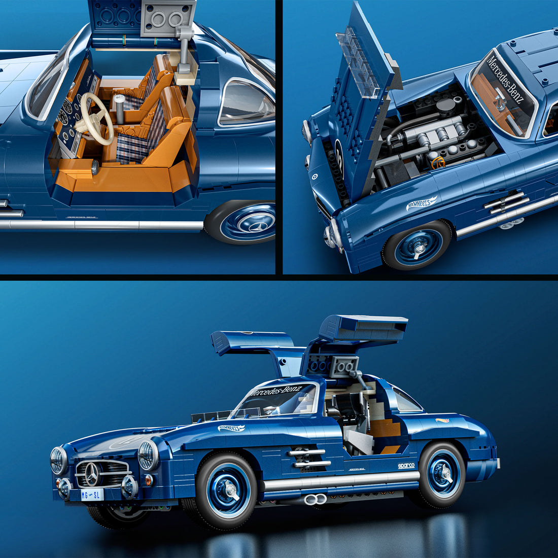 Mattel Brick Shop Hot Wheels Mercedes-Benz 300 SL Building Set