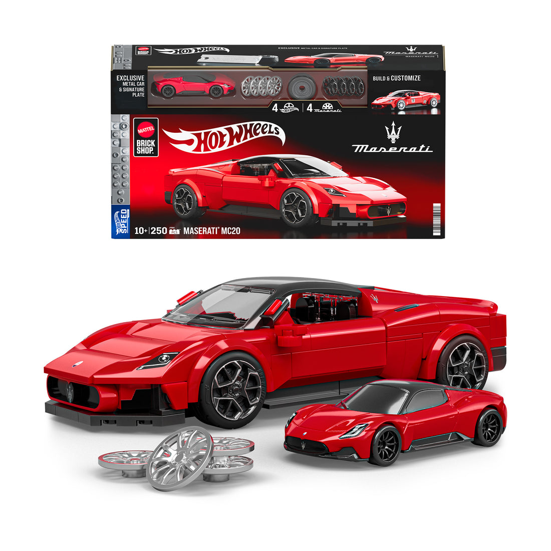 Bundle: Brick Shop Hot Wheels Maserati MC20 & Cadillac GTP Hypercar Building Sets