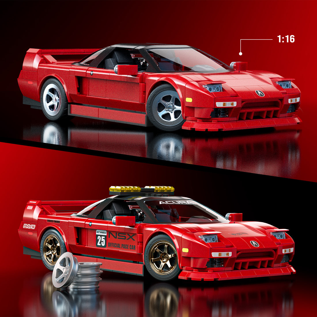 Mattel Brick Shop Hot Wheels ’90 Acura NSX Building Set