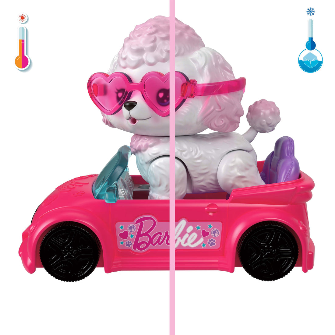 Barbie Dream Squad Pet Poodle And Convertible With Color-Changing Accessories
