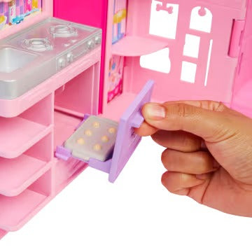 Barbie Weekend Escape House, Dollhouse Playset With 10 Accessories, 4 Play Areas & Kitten