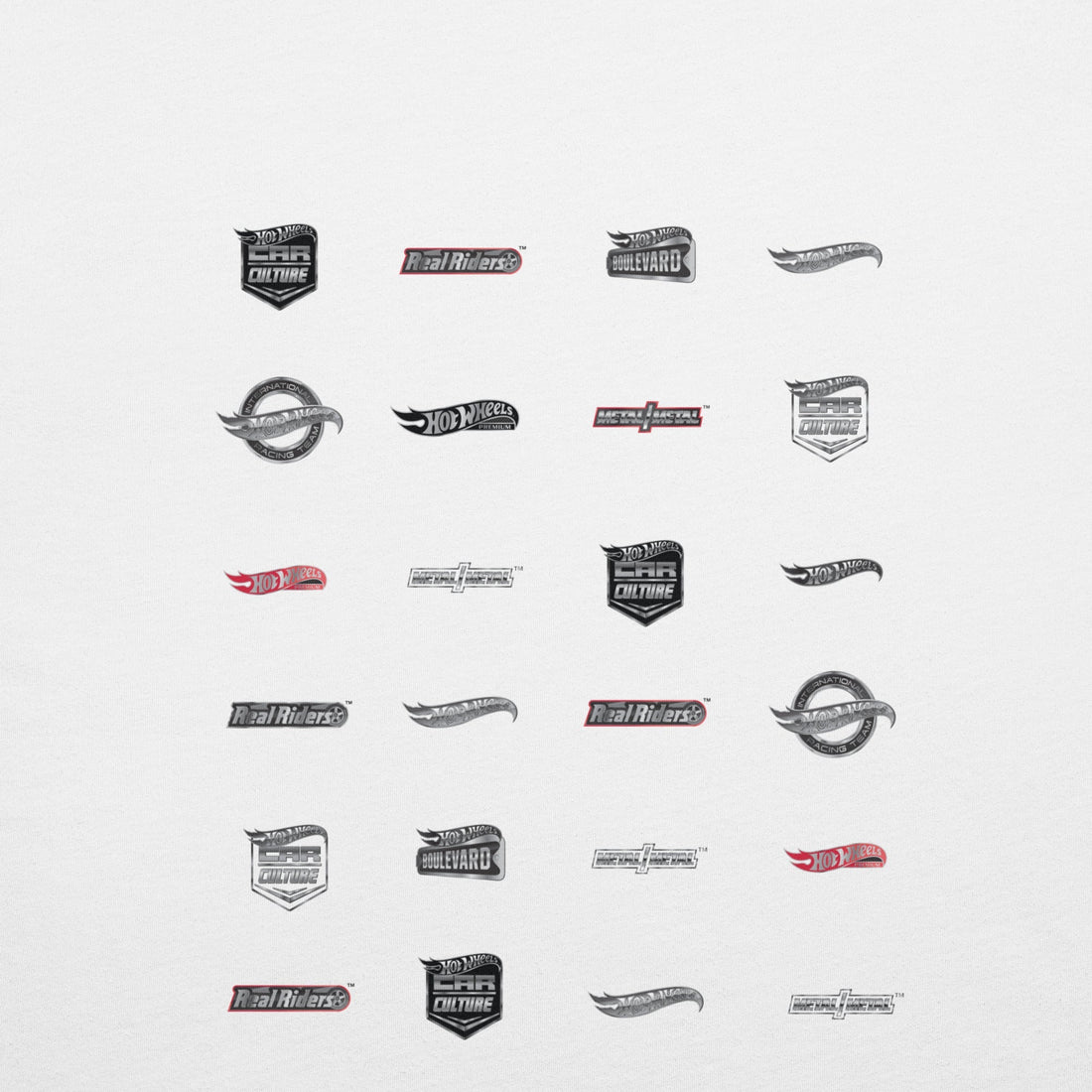 Hot Wheels Logos White T-Shirt