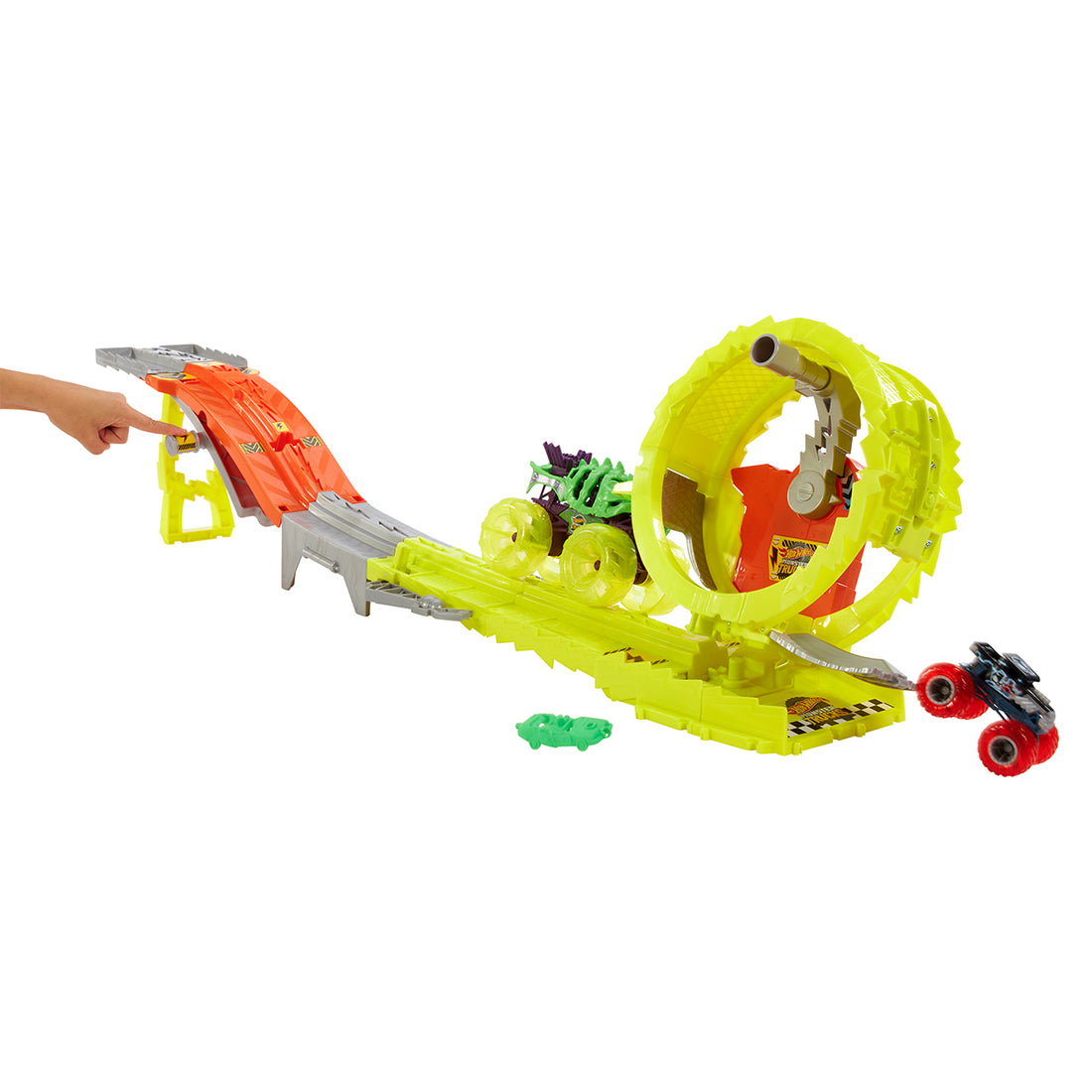 Hot Wheels Monster Trucks Power Smashers Charge & Chase Challenge Track Set