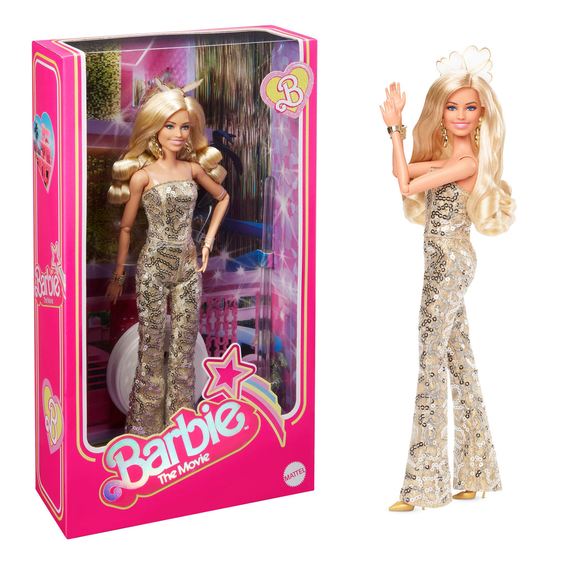 Barbie Movie Barbie in Gold Disco Jumpsuit