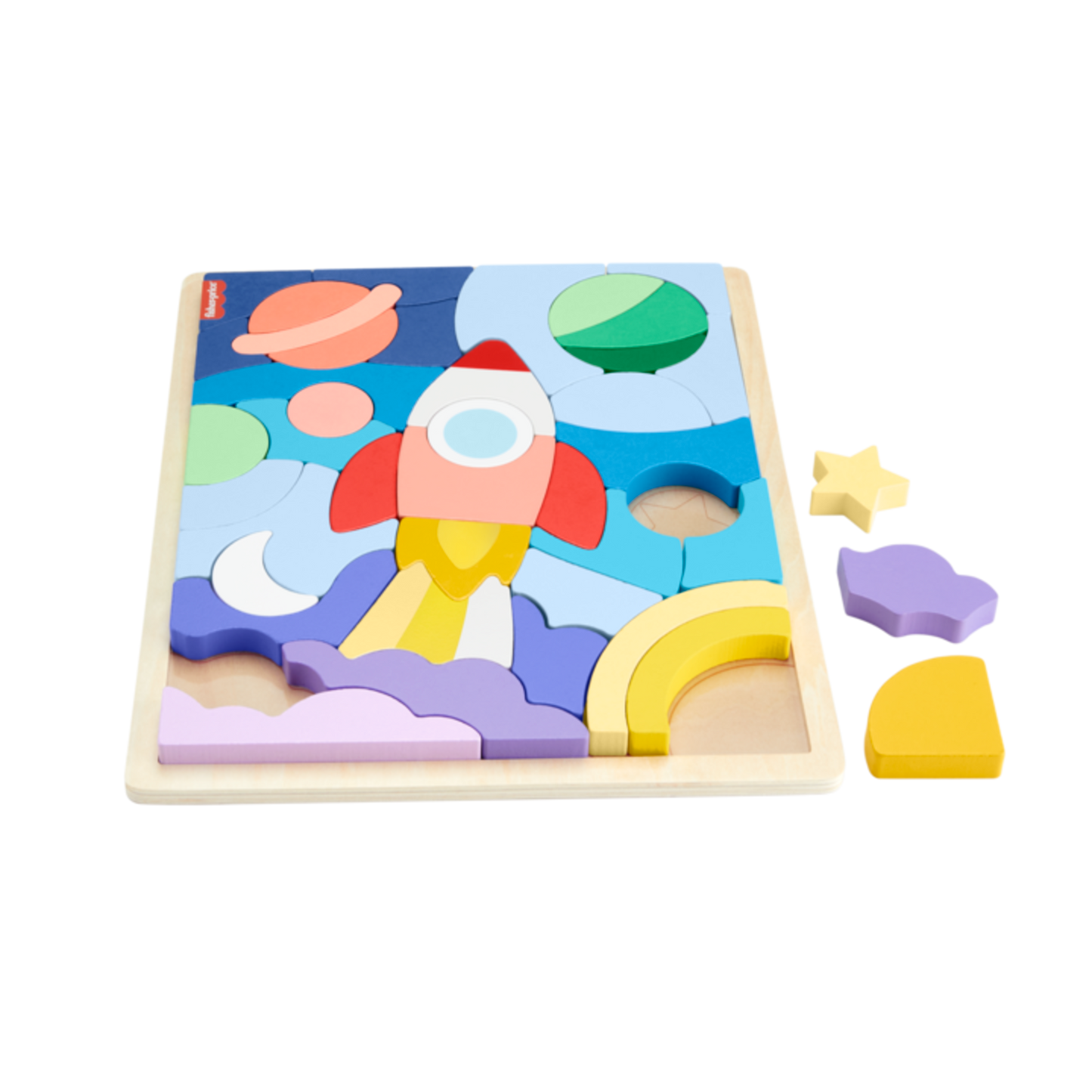Fisher-Price Wooden Space Blocks Puzzle