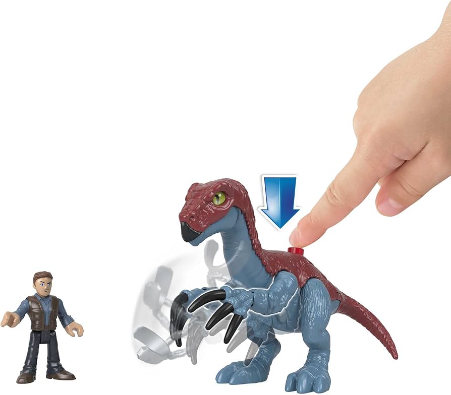 Imaginext Jurassic World Dominion Therizinosaurus Dinosaur & Owen Grady Poseable Figure Set