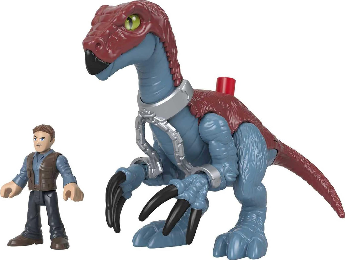 Imaginext Jurassic World Dominion Therizinosaurus Dinosaur & Owen Grady Poseable Figure Set