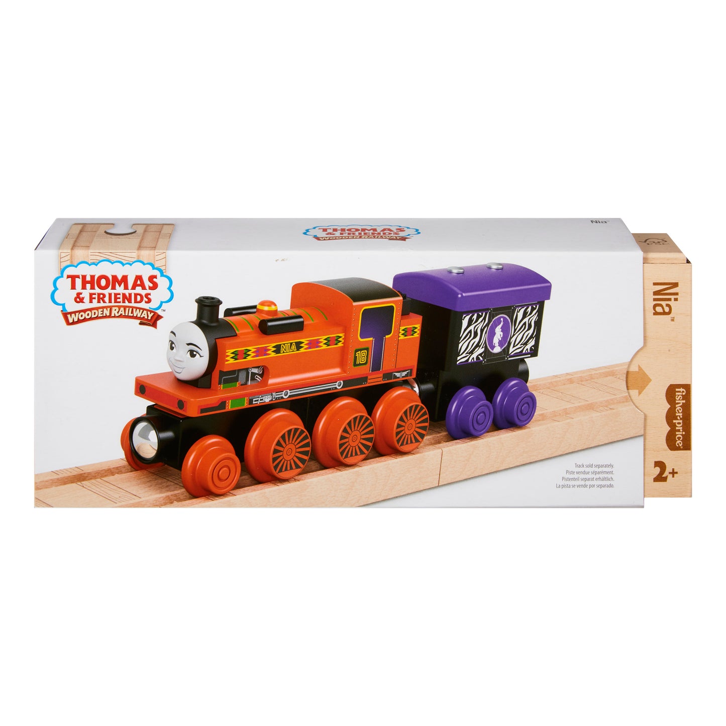 Fisher-Price Thomas & Friends Wooden Railway Nia Engine and Cargo Car