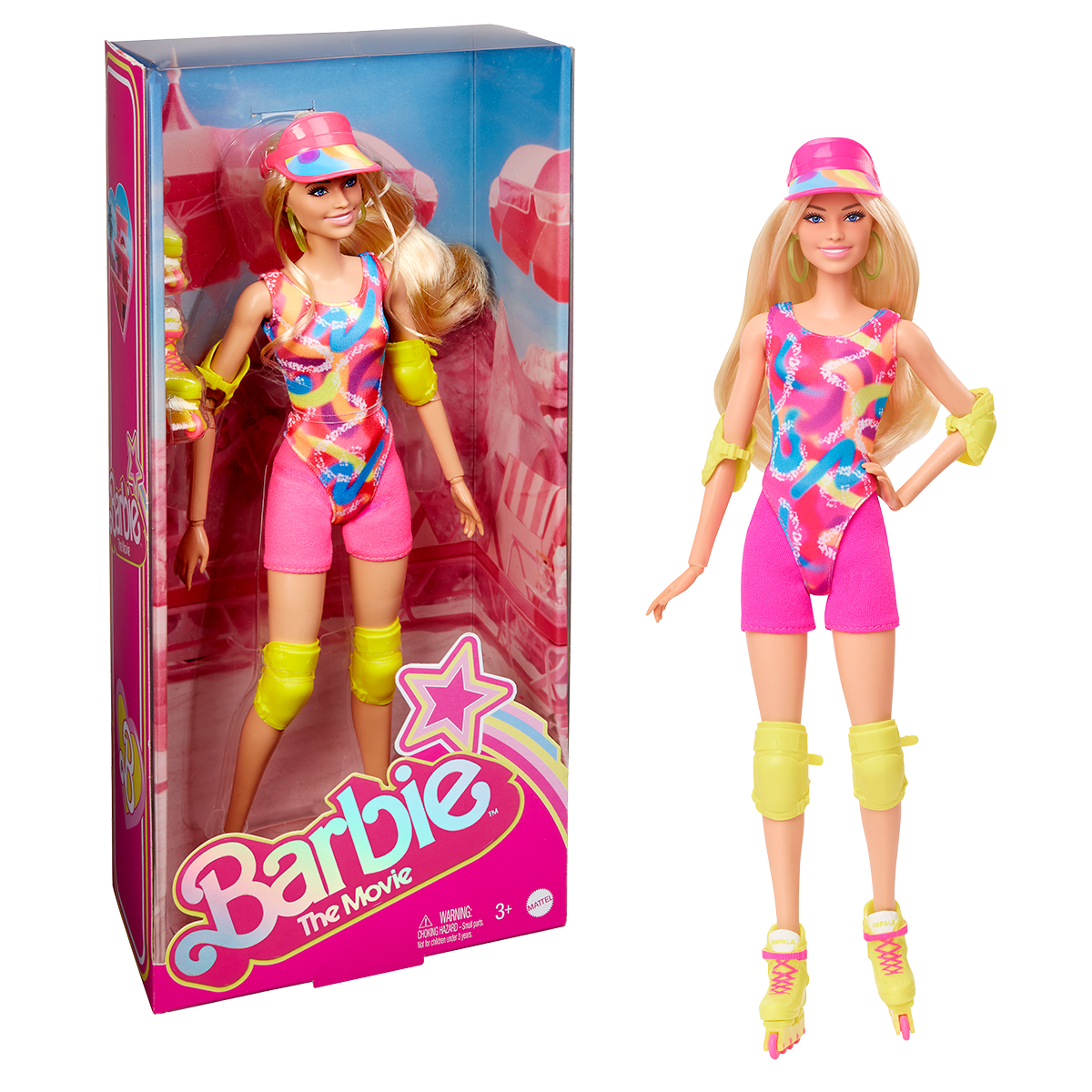 Barbie Movie Doll, Margot Robbie as Barbie in Inline Skating Outfit