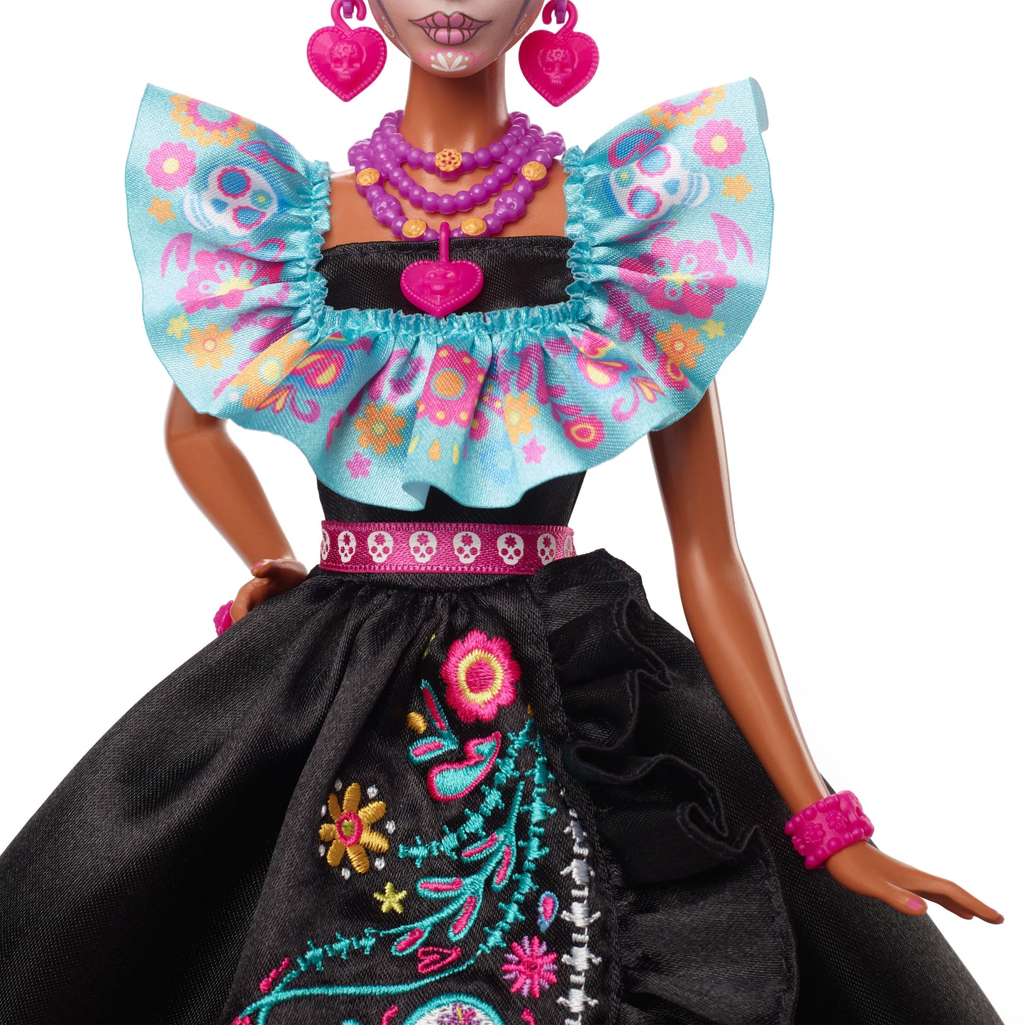 Barbie Signature Día De Muertos 2024 Collectible Barbie Doll in Ruffled Black Gown