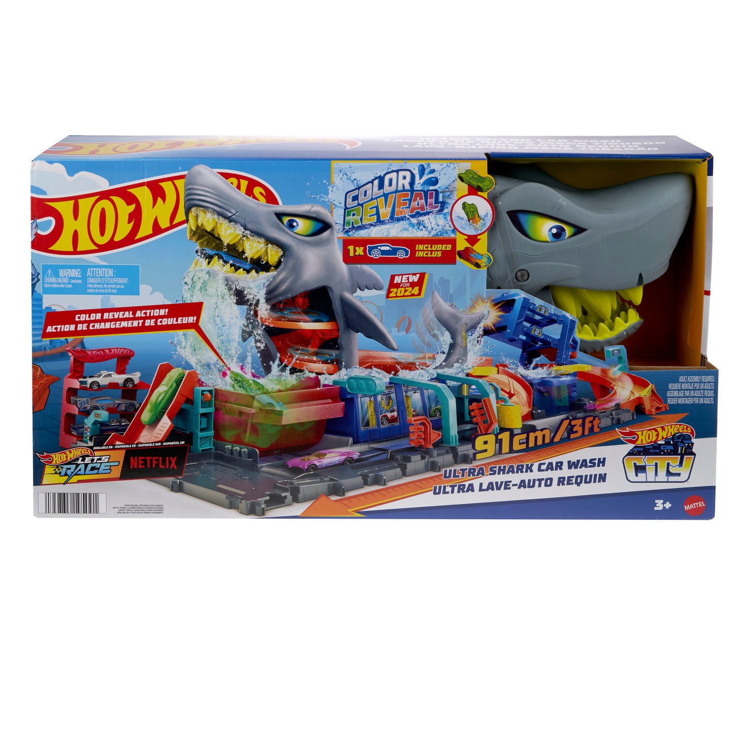 Hot Wheels Ultra Shark Car Wash Playset